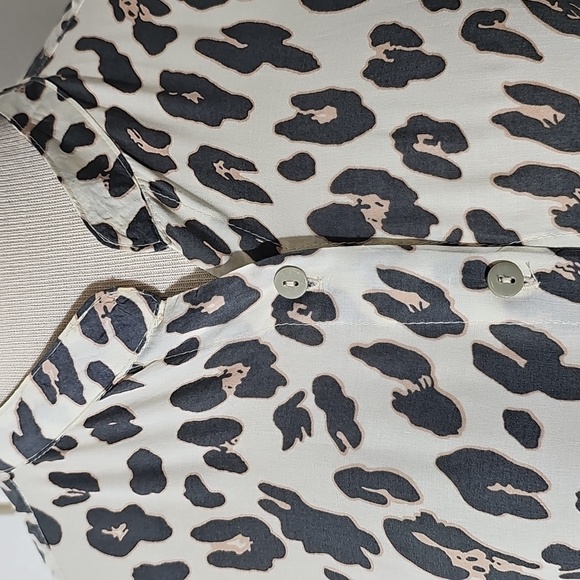 SEA LUSTER Leopard Print Women's layered Ruffel Dress Size S/M Cr/br Flowie. - Picture 2 of 10